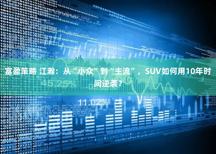 富盈策略 江瀚：从“小众”到“主流”，SUV如何用10年时间逆袭？